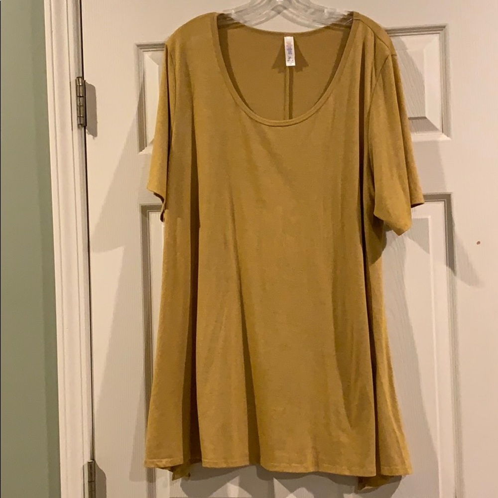 Lularoe perfect tee 2xl heathered gold